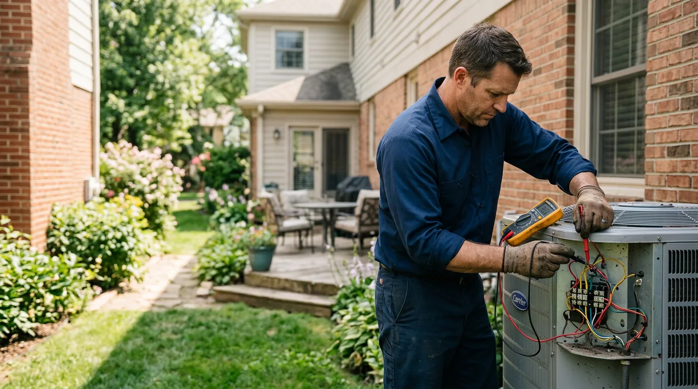 HVAC technician working near Rivesville, WV